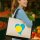 Jutetasche Palau Flagge Herz 21 Liter Black