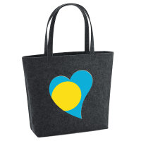 Filz Shopper Palau Flagge Herz 22 Liter