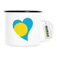 Emaille Tasse Palau Flagge Herz 300ml Vintage