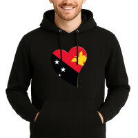 Unisex Hoodie Papua-Neuguinea Flagge Herz