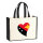 Jutetasche Papua-Neuguinea Flagge Herz 21 Liter Black