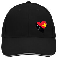Kappe Papua-Neuguinea Flagge Herz