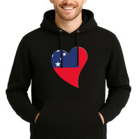 Unisex Hoodie Samoa Flagge Herz