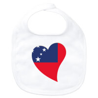Baby L&auml;tzchen Samoa Flagge Herz Klettverschluss