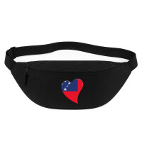 Bauchtasche Samoa Flagge Herz 2,5 Liter Black