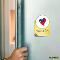 Magnet Samoa Flagge Herz 59mm K&uuml;hlschrankmagnet