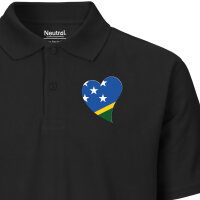 Herren Polo Shirt Salomonen Flagge Herz