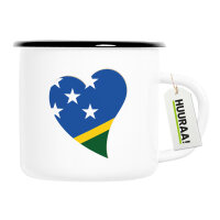 Emaille Tasse Salomonen Flagge Herz 300ml Vintage