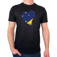 Herren T-Shirt Tokelau Flagge Herz