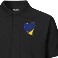 Herren Polo Shirt Tokelau Flagge Herz