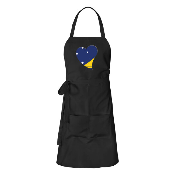 Schürze Tokelau Flagge Herz mit Taschen