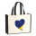 Jutetasche Tokelau Flagge Herz 21 Liter Black