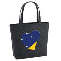 Filzshopper Tokelau Flagge Herz, 22 Liter