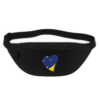 Bauchtasche Tokelau Flagge Herz 2,5 Liter Black