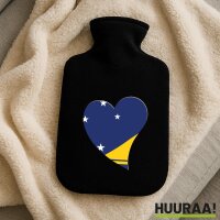 Wärmflasche Tokelau Flagge Herz