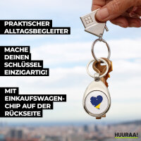 Schlüsselanhänger Tokelau Flagge Herz Schlüsselring