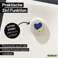 Magnet Tokelau Flagge Herz 59mm K&uuml;hlschrankmagnet