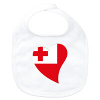 Baby L&auml;tzchen Tonga Flagge Herz Klettverschluss
