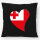 Kissen Tonga Flagge Herz 40x40cm