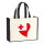 Jutetasche Tonga Flagge Herz 21 Liter Black