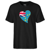 Herren T-Shirt Tuvalu Flagge Herz