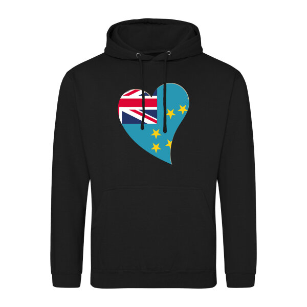 Unisex Hoodie Tuvalu Flagge Herz