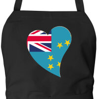Sch&uuml;rze Tuvalu Flagge Herz mit Taschen