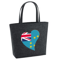 Filz Shopper Tuvalu Flagge Herz 22 Liter