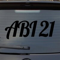 Heckscheibenaufkleber ABI 21 Abitur 2021 ca. 55x20cm