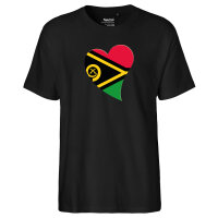 Herren T-Shirt Vanuatu Flagge Herz