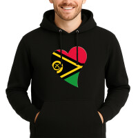 Unisex Hoodie Vanuatu Flagge Herz