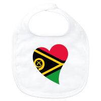Baby L&auml;tzchen Vanuatu Flagge Herz Klettverschluss