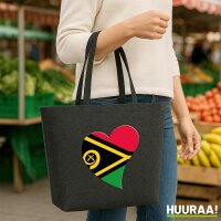 Filzshopper Vanuatu Flagge Herz, 22 Liter