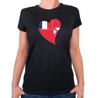 Damen T-Shirt Wallis und Futuna Flagge Herz