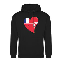 Unisex Hoodie Wallis und Futuna Flagge Herz