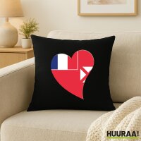 Kissen Wallis und Futuna Flagge Herz 40x40cm