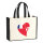 Jutetasche Wallis und Futuna Flagge Herz 21 Liter Black