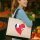 Jutetasche Wallis und Futuna Flagge Herz 21 Liter Black