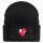 Beanie mit Patch Wallis und Futuna Flagge Herz Black