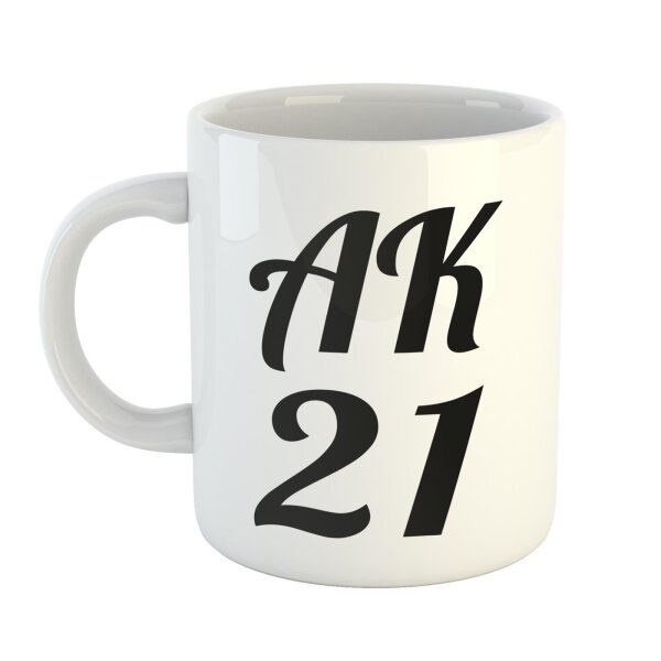 Kaffeetasse AK 21 Abschlussklasse 2021 Weiß 330ml