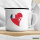 Emaille Tasse Wallis und Futuna Flagge Herz 300ml Vintage
