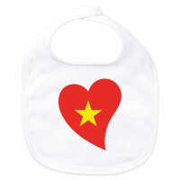 Baby L&auml;tzchen Vietnam Flagge Herz Klettverschluss