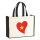 Jutetasche Vietnam Flagge Herz 21 Liter Black