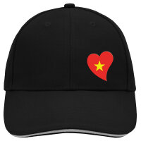 Kappe Vietnam Flagge Herz
