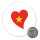 Magnet Vietnam Flagge Herz 59mm Kühlschrankmagnet