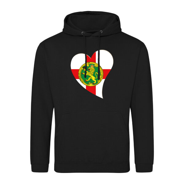 Unisex Hoodie Alderney Flagge Herz
