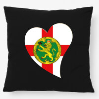 Kissen Alderney Flagge Herz 40x40cm