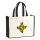 Jutetasche Alderney Flagge Herz 21 Liter Black