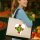 Jutetasche Alderney Flagge Herz 21 Liter Black