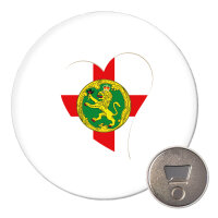 Magnet Alderney Flagge Herz 59mm K&uuml;hlschrankmagnet